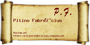 Pitino Fabrícius névjegykártya